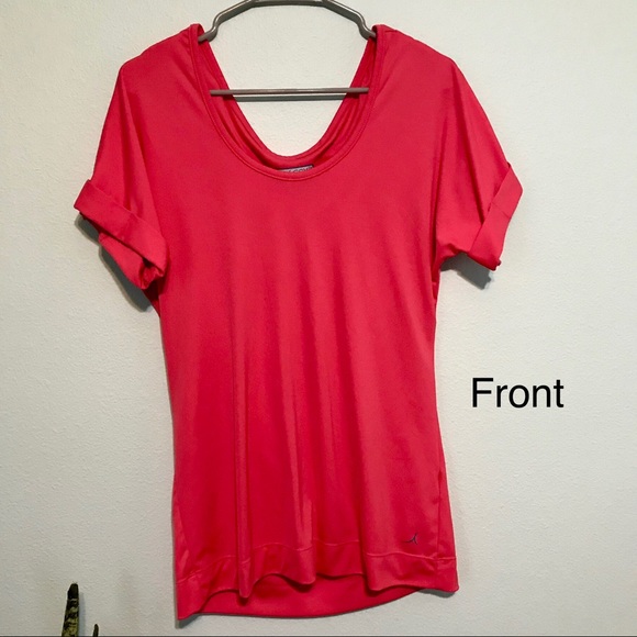 Pink Drape Back Workout Top Size Medium - Picture 1 of 5